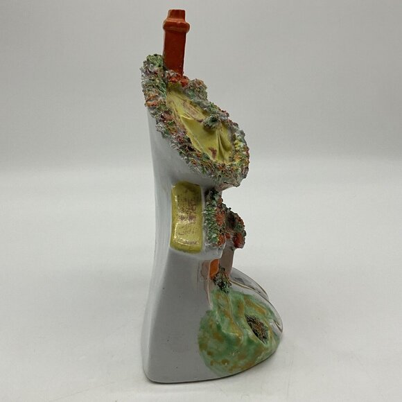 Antique 19th Century Staffordshire Flatback Spill Vase Made in England Collectib - Picture 16 of 16